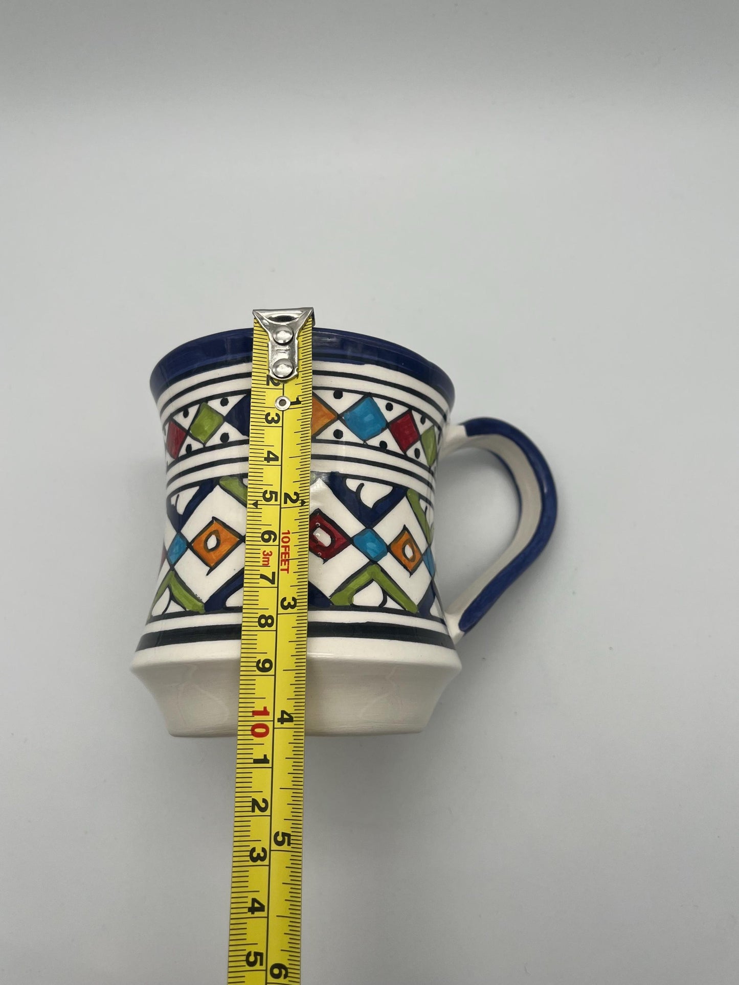 Moroccan Beldi Mug, Handmade, Boho Ceramic Tea Mug from Morocco