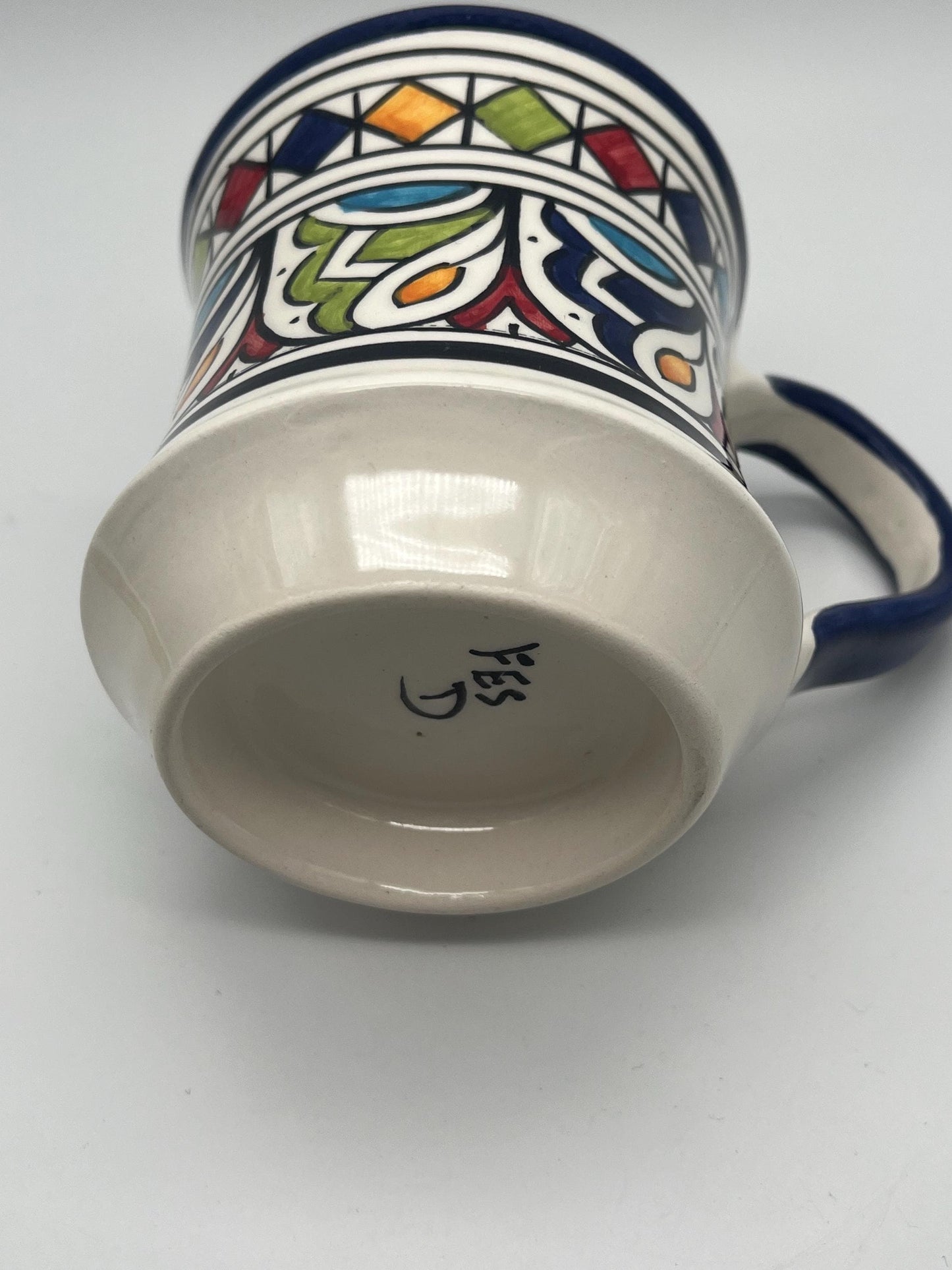 Moroccan Beldi Mug, Handmade, Boho Ceramic Tea Mug from Morocco