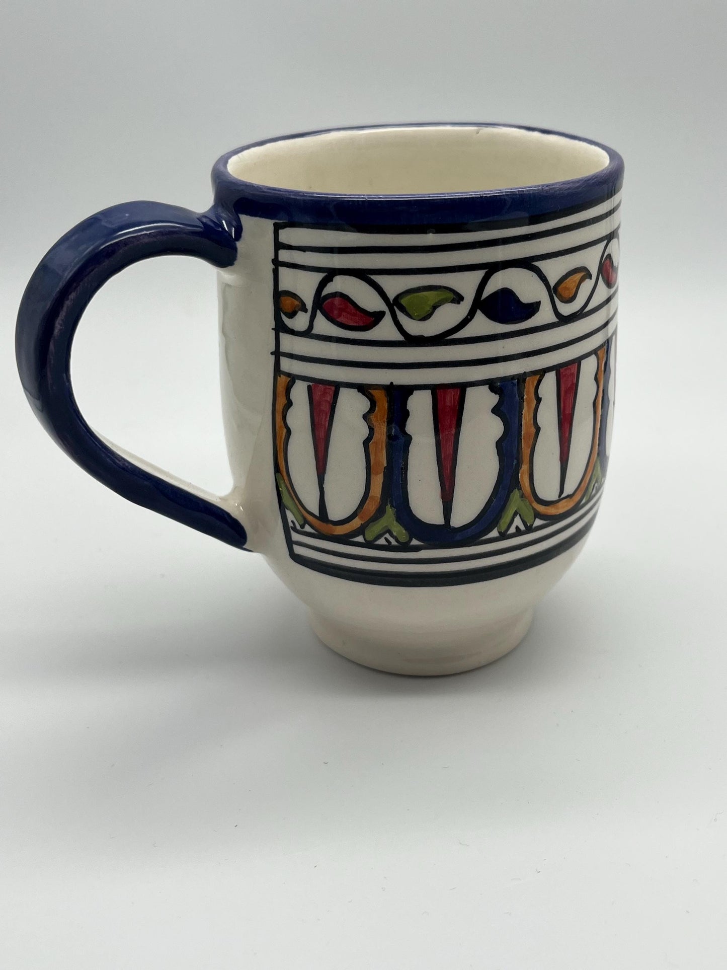 Moroccan Beldi Mug, Handmade, Boho Ceramic Tea Mug from Morocco