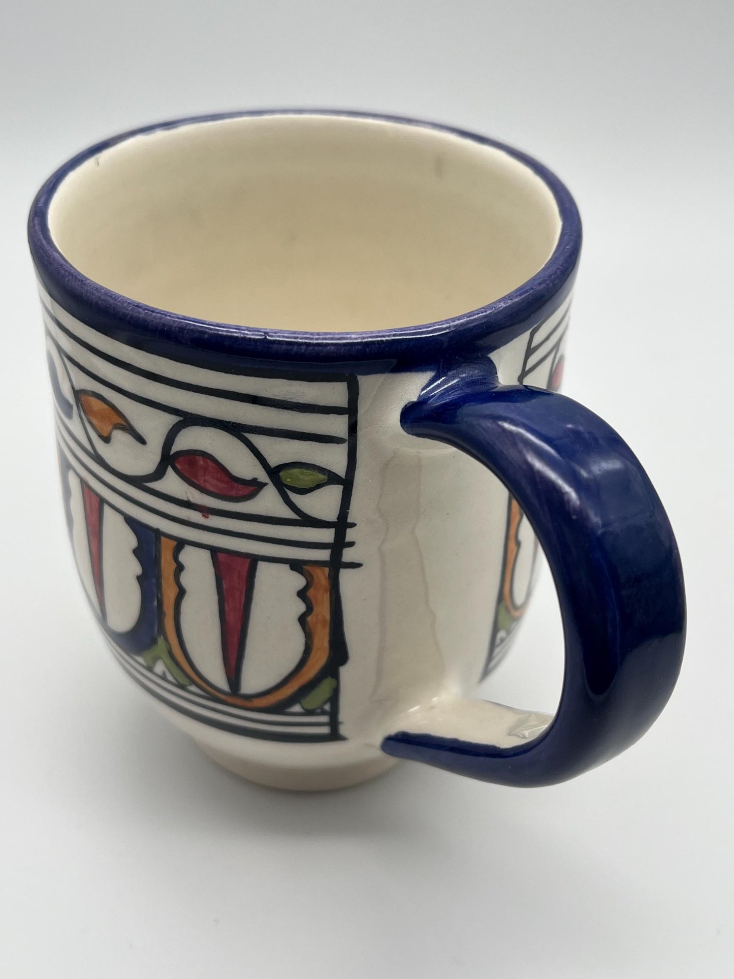 Moroccan Beldi Mug, Handmade, Boho Ceramic Tea Mug from Morocco
