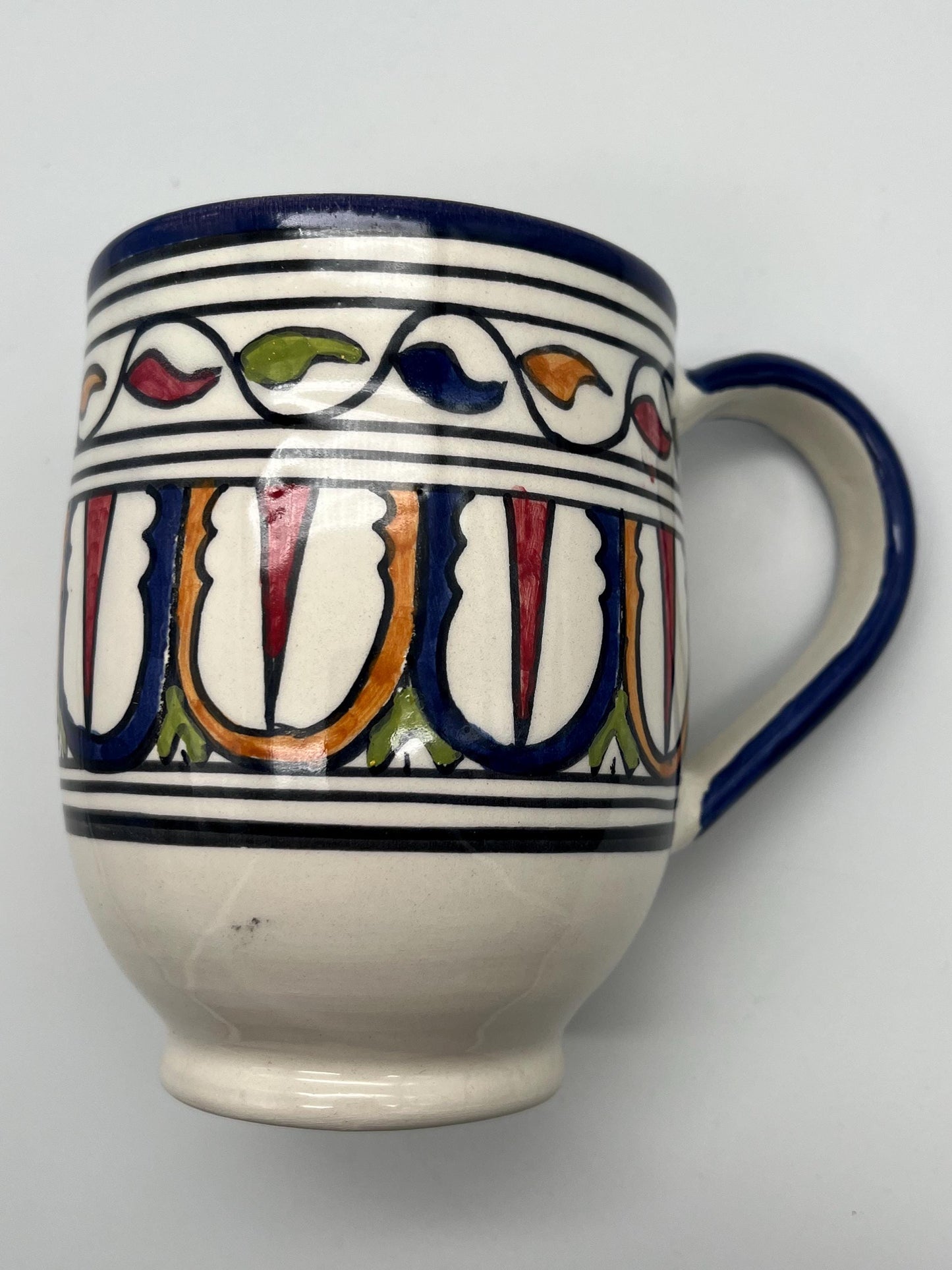 Moroccan Beldi Mug, Handmade, Boho Ceramic Tea Mug from Morocco