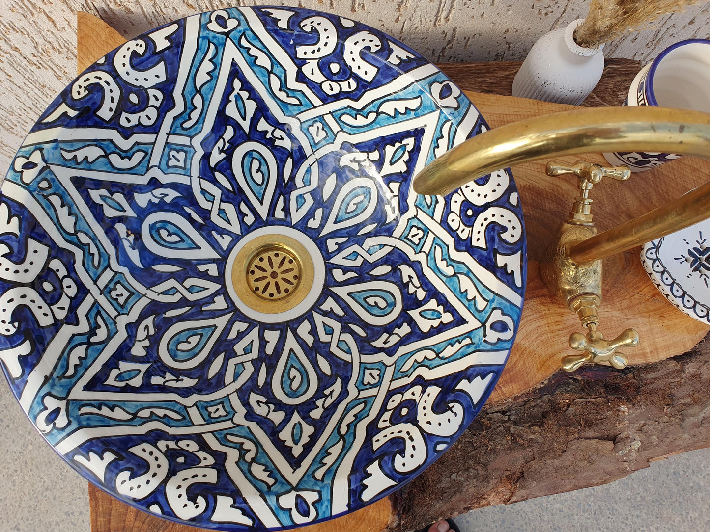 Handmade Ceramic Sink - Moroccan Elegant Washbasin