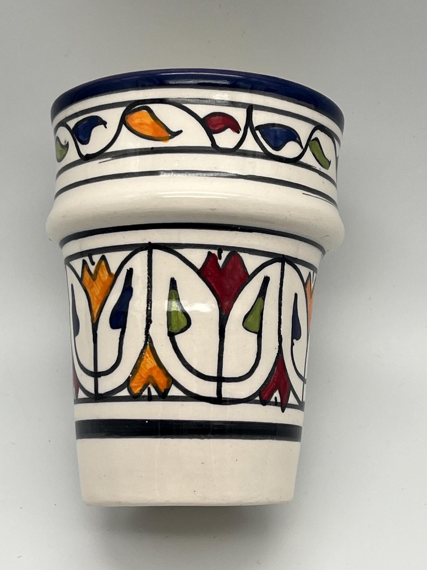 Moroccan Beldi Mug, Handmade, Boho Ceramic Tea Mug from Morocco