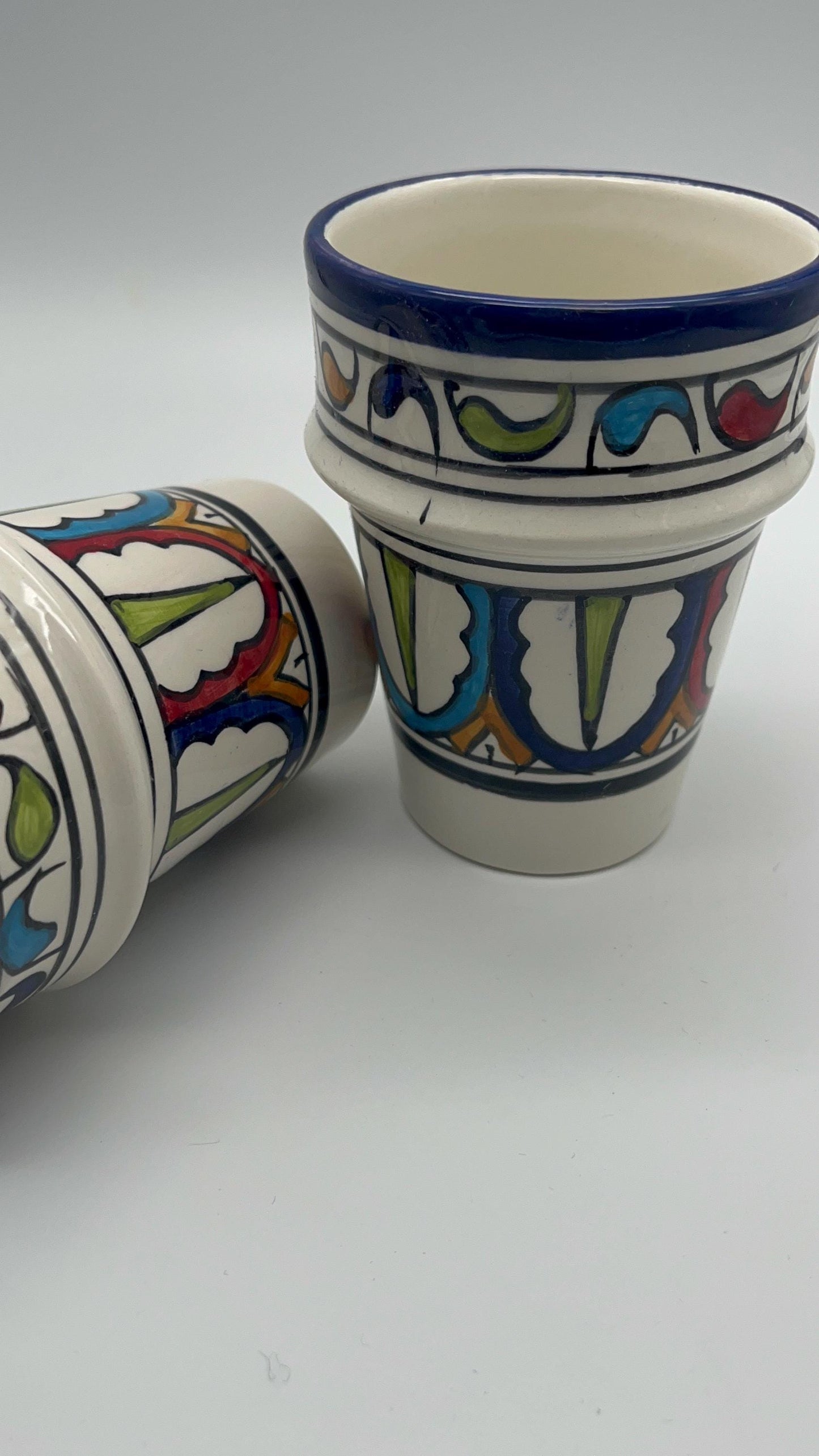 Moroccan Beldi Mug, Handmade, Boho Ceramic Tea Mug from Morocco