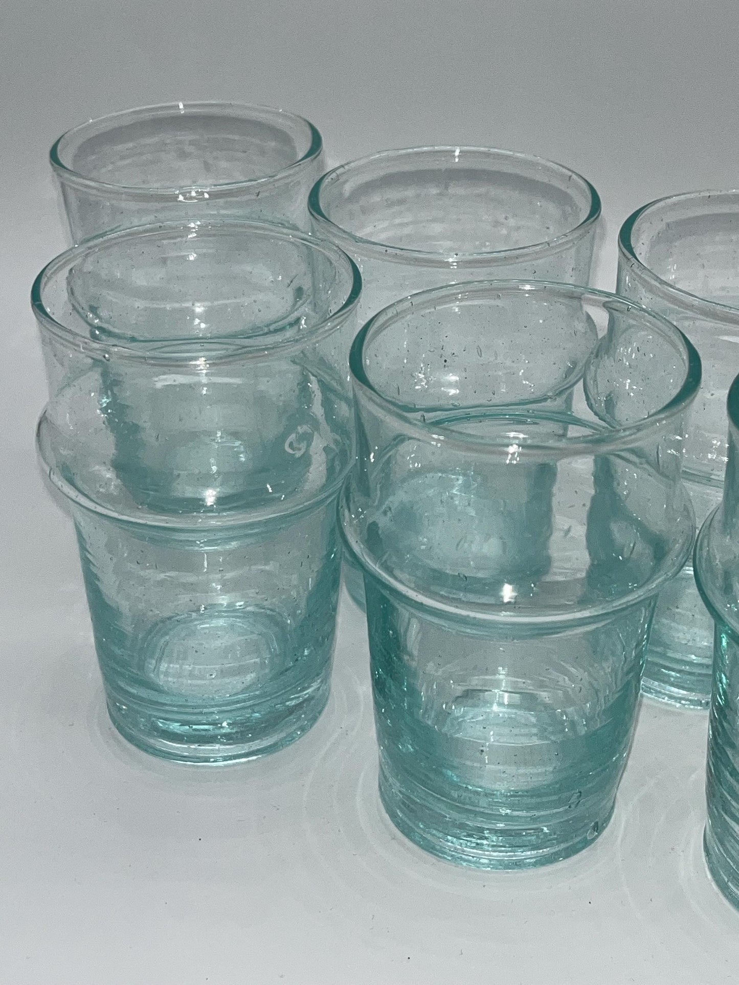 Handmade Moroccan Tea Glass, Set of 6 Beldi Glasses, Unique Kitchen Tea Cups, Clear Glass Mugs, High Quality Kitchen Accessories,