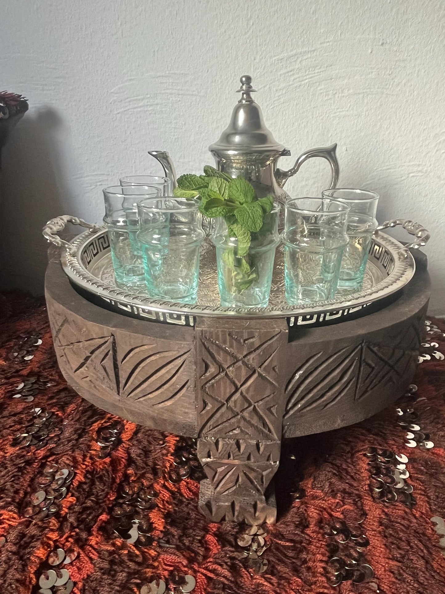 Handmade Moroccan Tea Glass, Set of 6 Beldi Glasses, Unique Kitchen Tea Cups, Clear Glass Mugs, High Quality Kitchen Accessories,