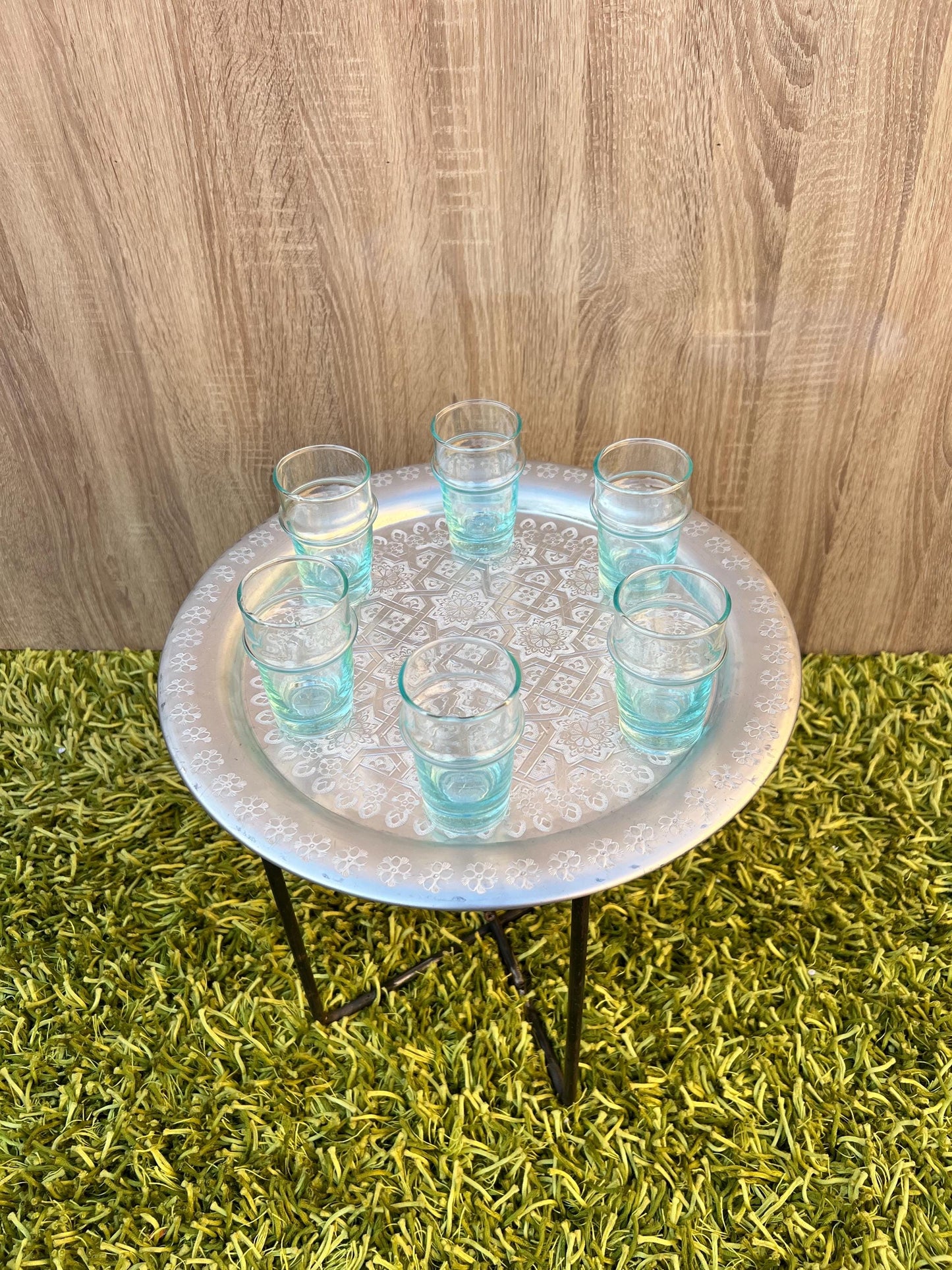 Moroccan Teacup Set of 6 Beldi Glasses Handmade