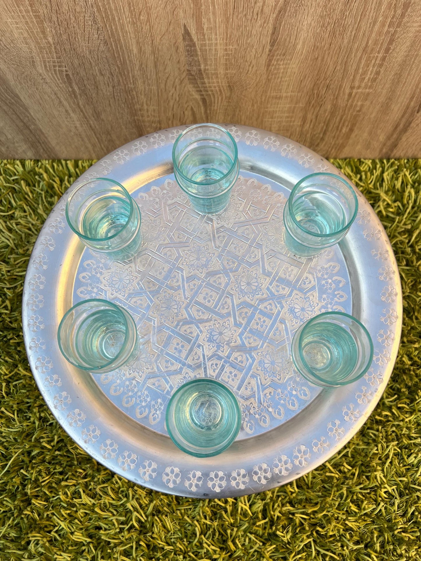Moroccan Teacup Set of 6 Beldi Glasses Handmade