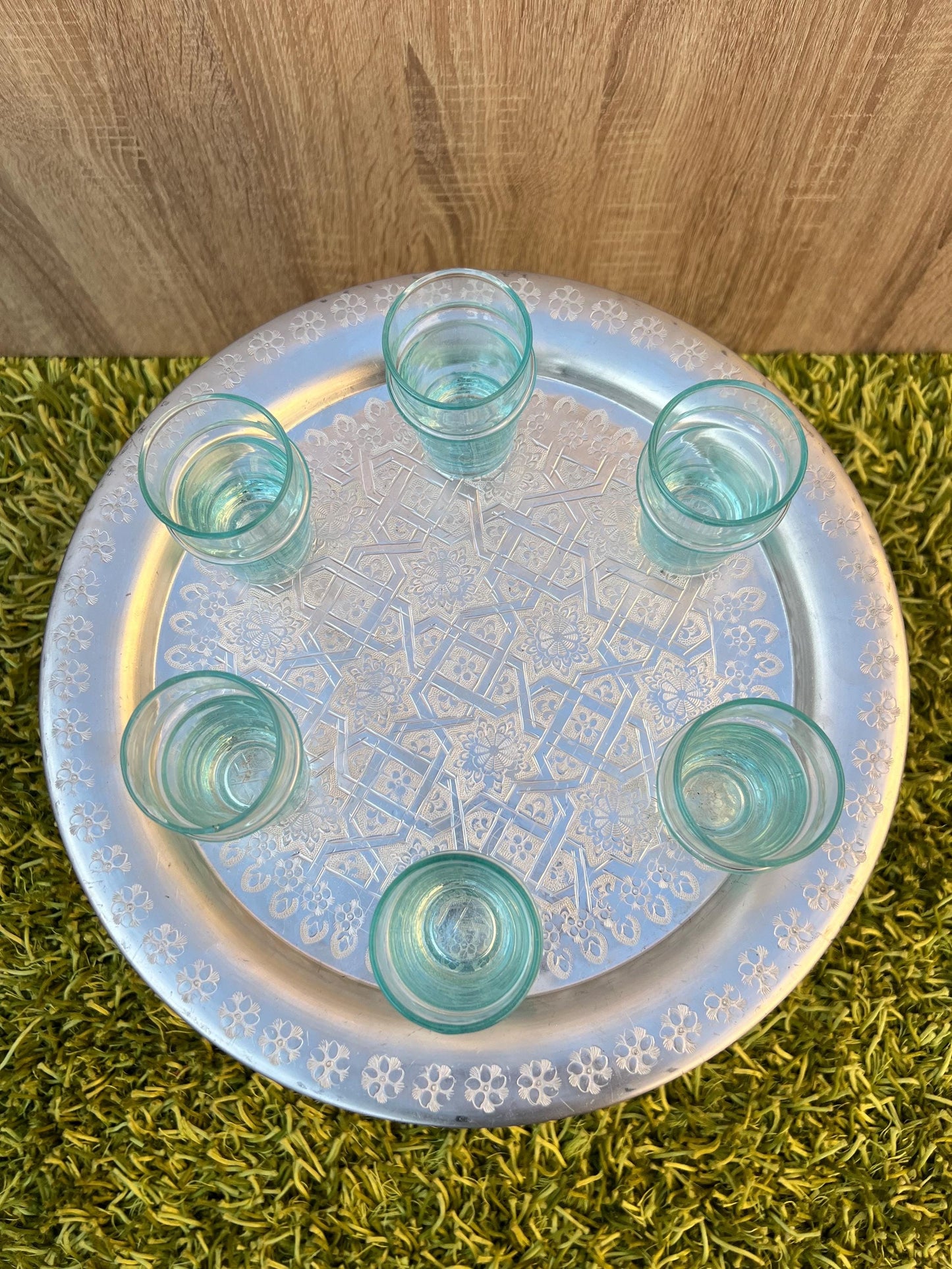 Moroccan Teacup Set of 6 Beldi Glasses Handmade