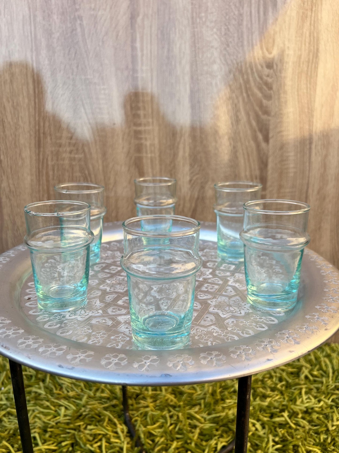 Moroccan Teacup Set of 6 Beldi Glasses Handmade