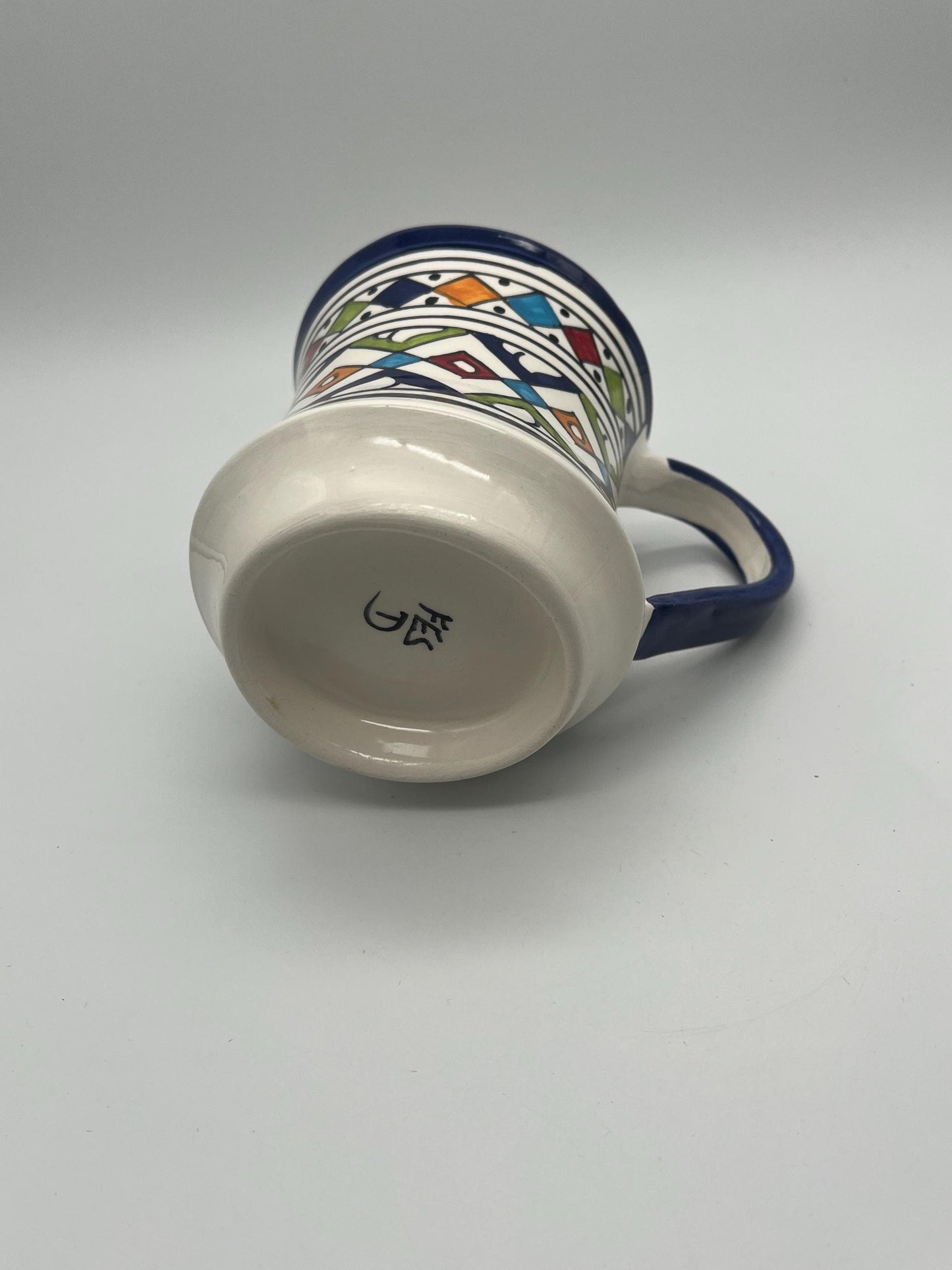 Moroccan Beldi Mug, Handmade, Boho Ceramic Tea Mug from Morocco