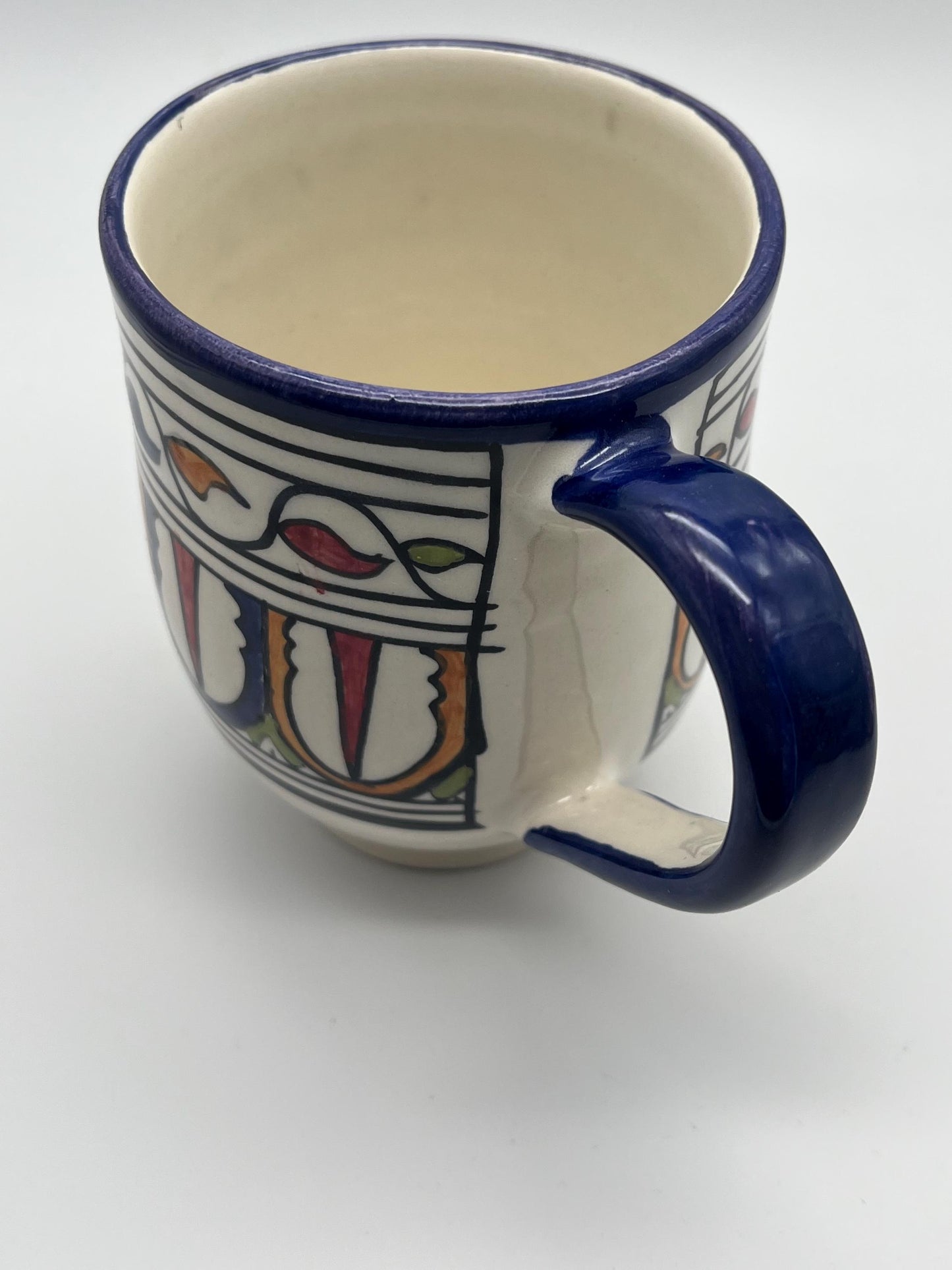 Moroccan Beldi Mug, Handmade, Boho Ceramic Tea Mug from Morocco