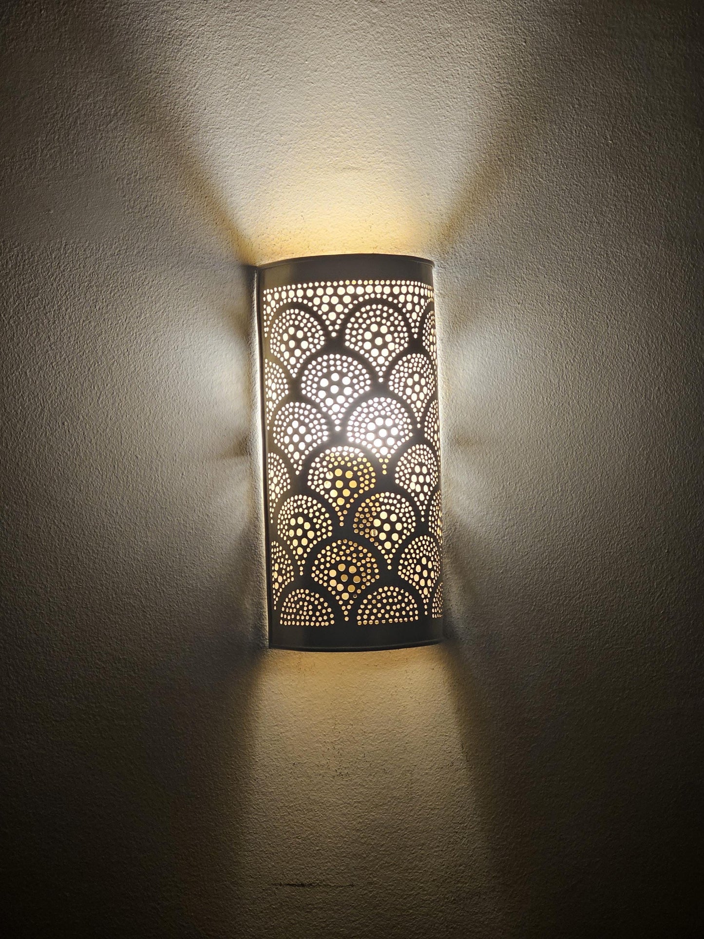 Moroccan Brass Wall Sconce, Brass Wall Lamp
