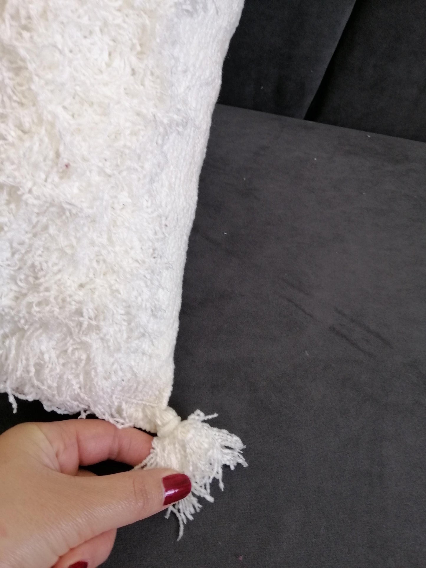 Gorgeous Moroccan Pillows Handmade Cushion Shaggy Berber Pillows Moroccan Sofa White Pillow