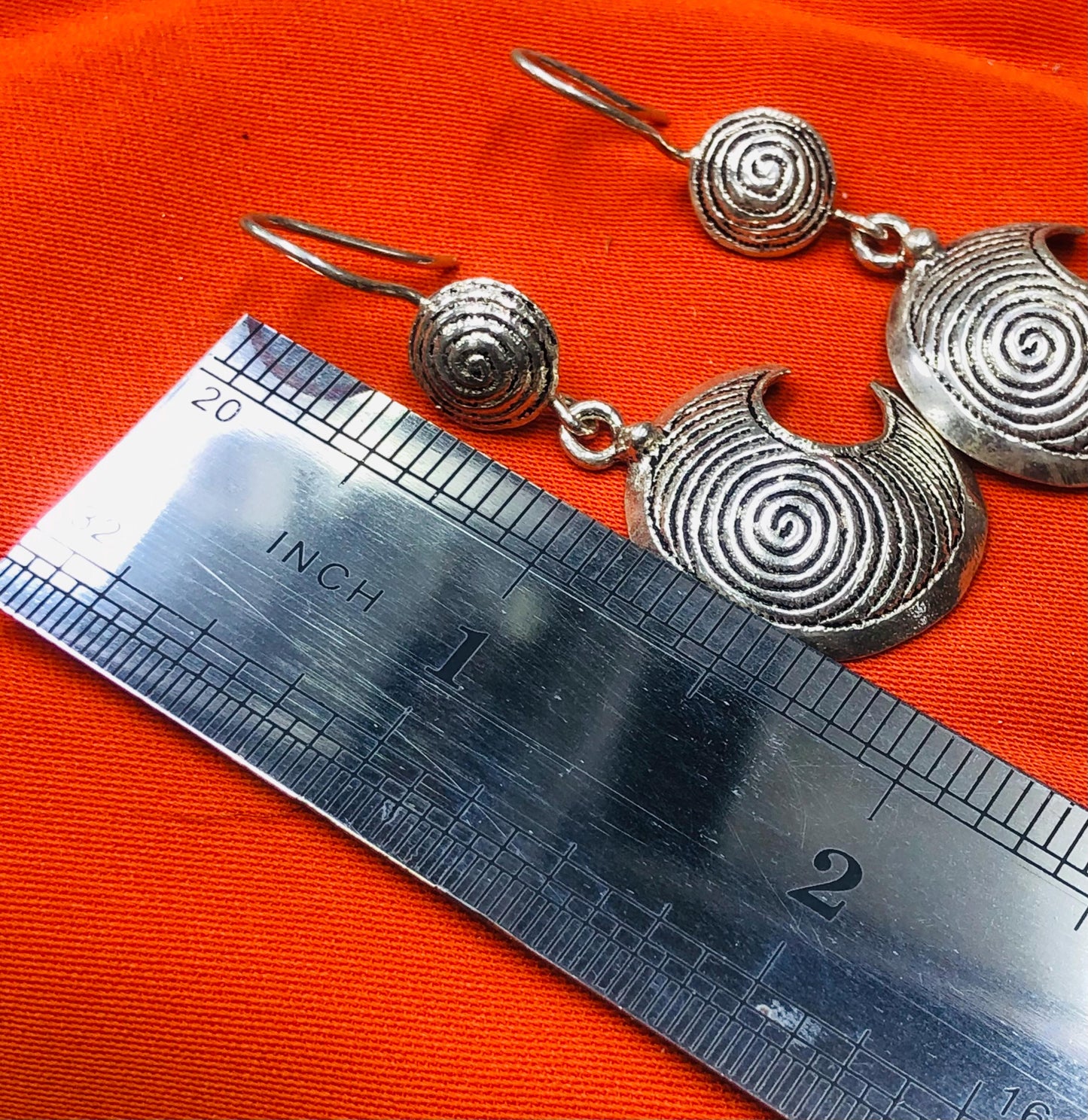 Tuareg Silver Spiral Earrings, Handmade Ethnic Jewelry – Unique Tribal Design