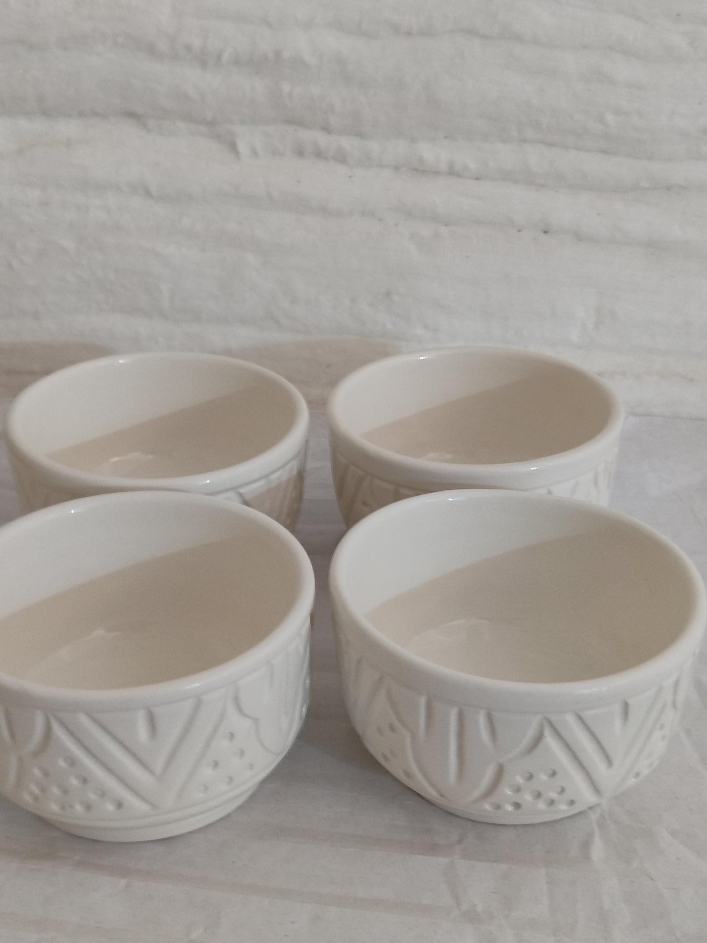 Set of 4 Handmade Moroccan Ceramic Soup,Salad Bowls - Small Ceramic Serving Pottery Bowl for Your Home & Kitchen - Handmade Decorative Gift