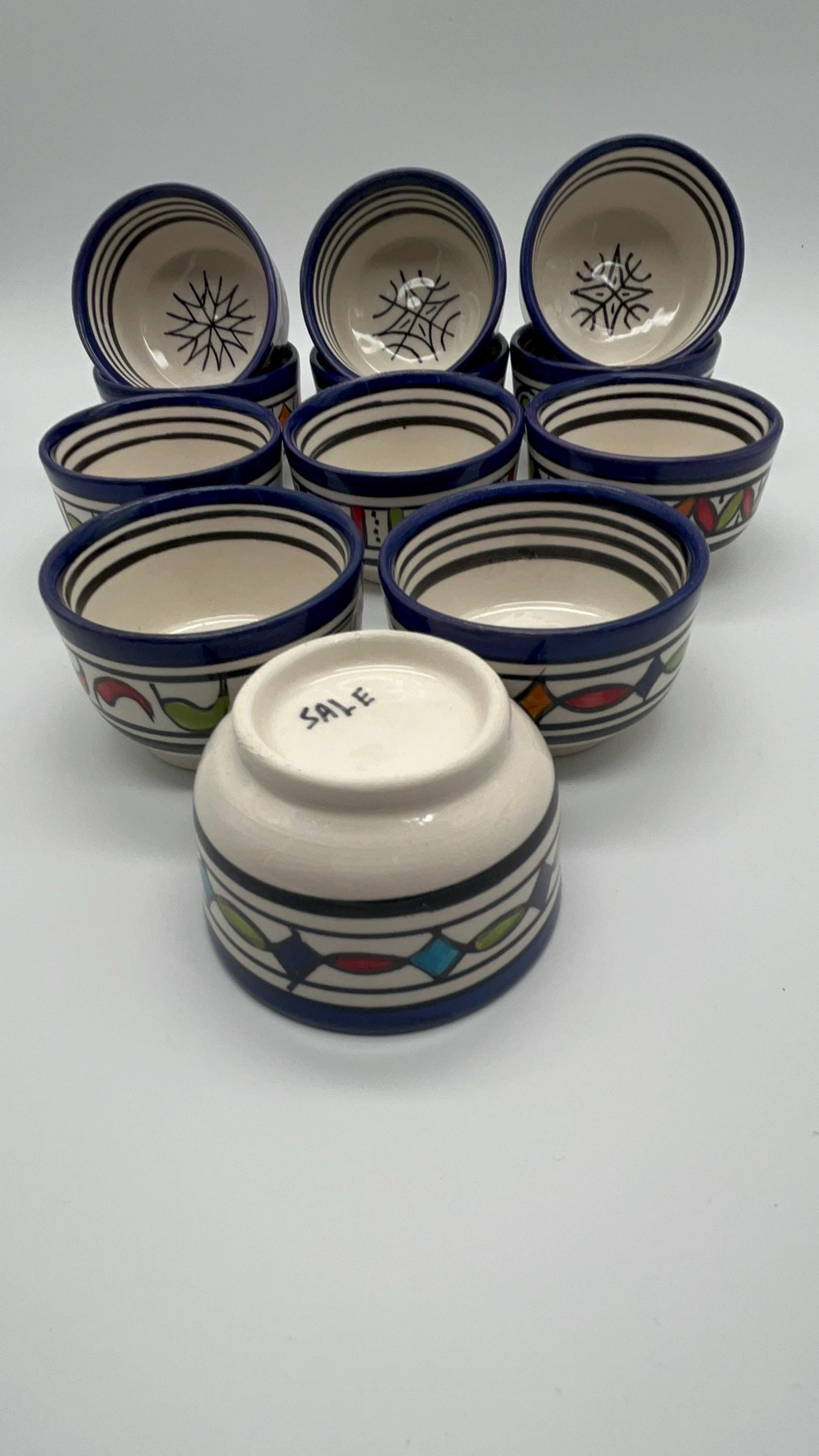 Handmade Ceramic Bowls - Unique Mother'S Day Gift Ideas, Hand-Painted Moroccan Appetizer and Dip Bowls