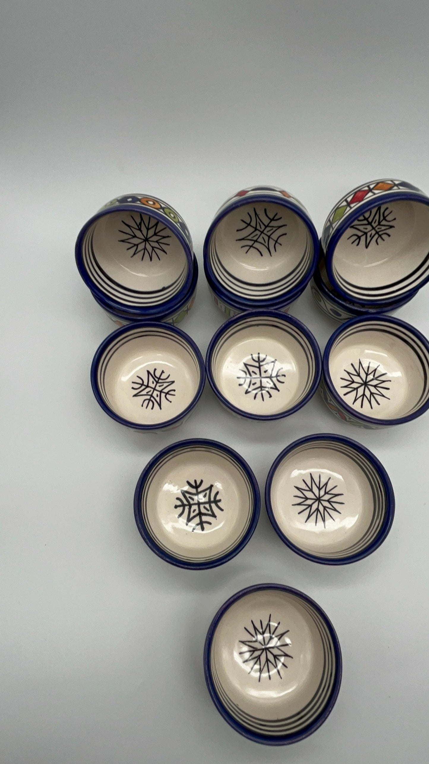 Handmade Ceramic Bowls - Unique Mother'S Day Gift Ideas, Hand-Painted Moroccan Appetizer and Dip Bowls