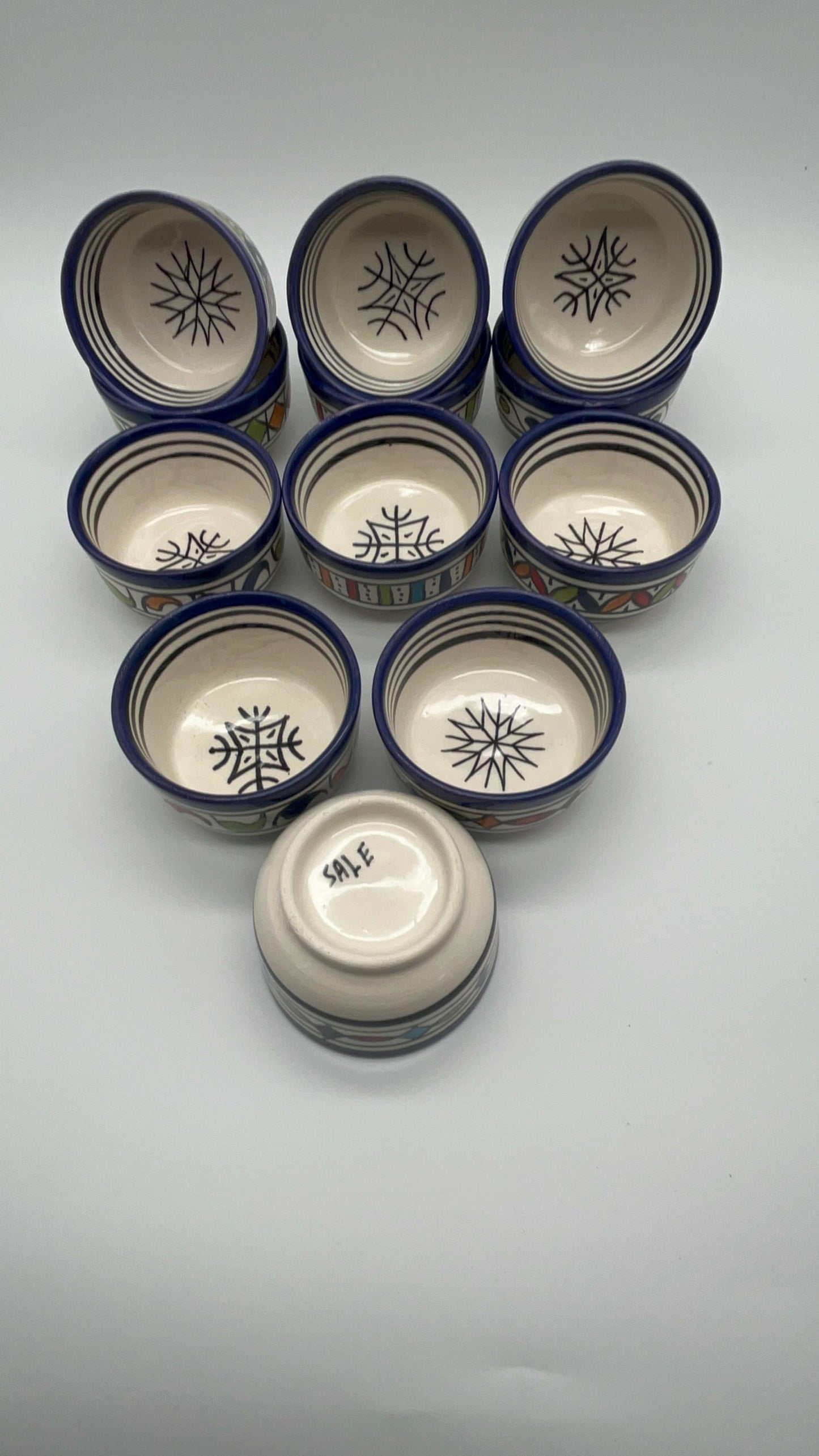 Handmade Ceramic Bowls - Unique Mother'S Day Gift Ideas, Hand-Painted Moroccan Appetizer and Dip Bowls