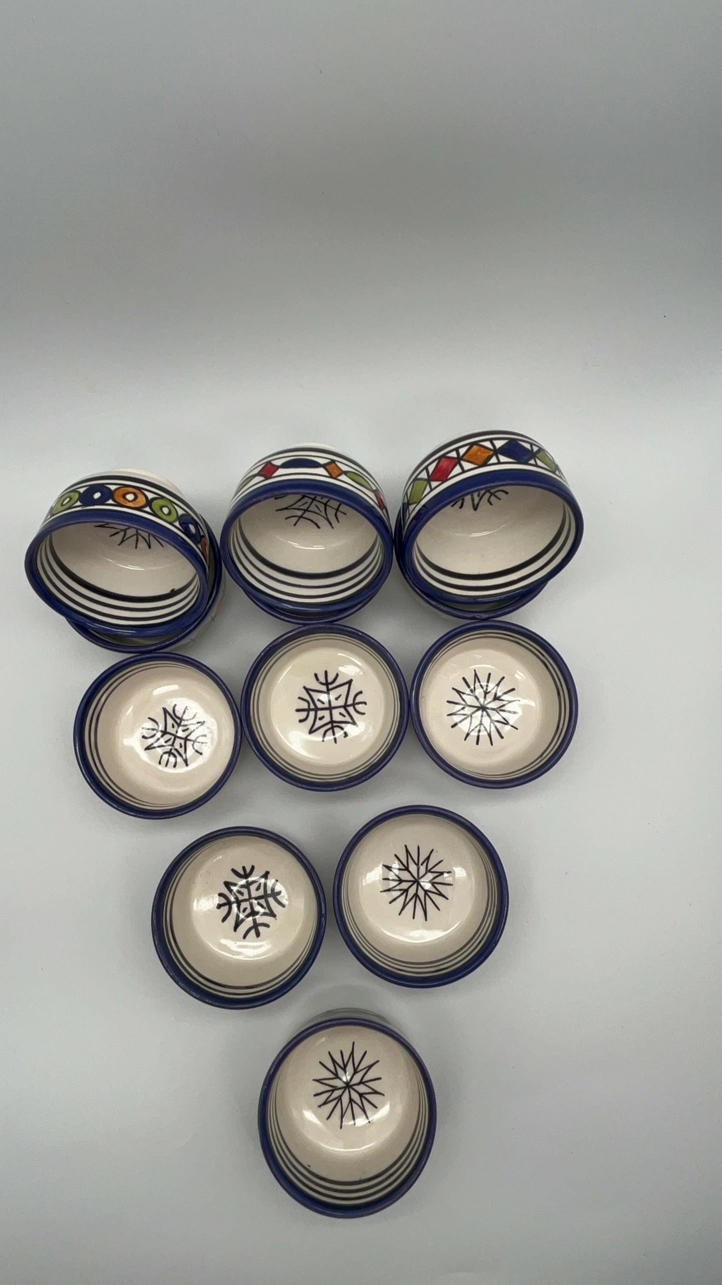 Handmade Ceramic Bowls - Unique Mother'S Day Gift Ideas, Hand-Painted Moroccan Appetizer and Dip Bowls