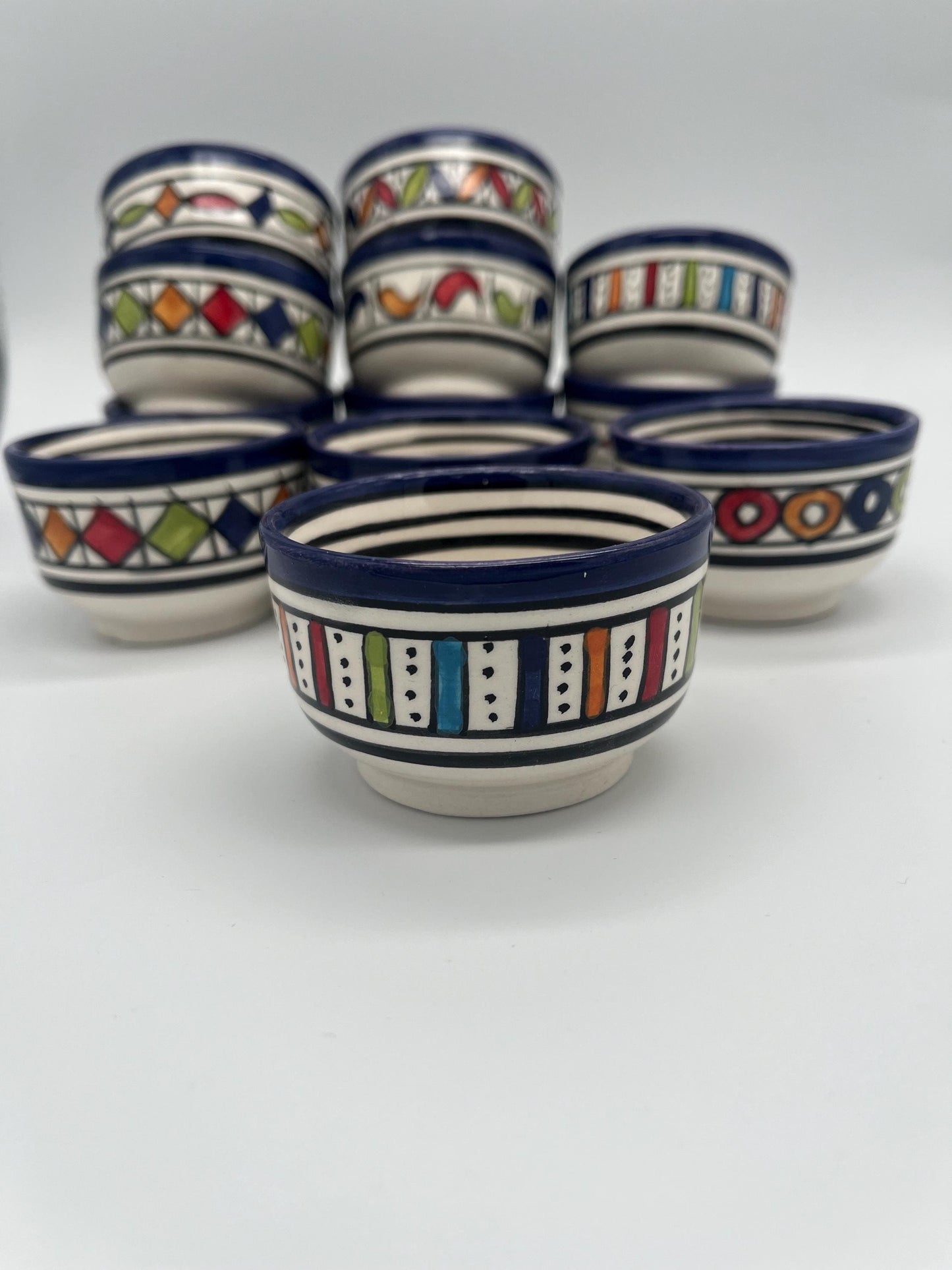 Handmade Ceramic Bowls - Unique Mother'S Day Gift Ideas, Hand-Painted Moroccan Appetizer and Dip Bowls