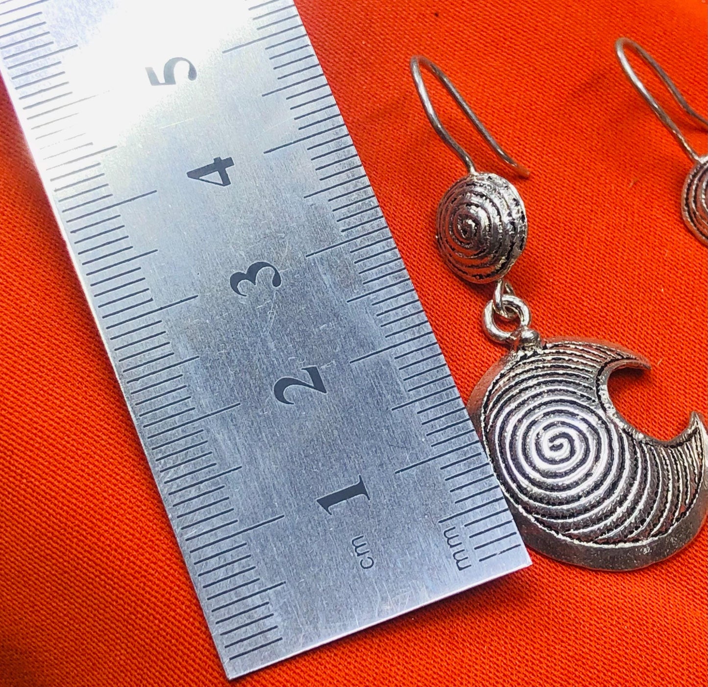 Tuareg Silver Spiral Earrings, Handmade Ethnic Jewelry – Unique Tribal Design