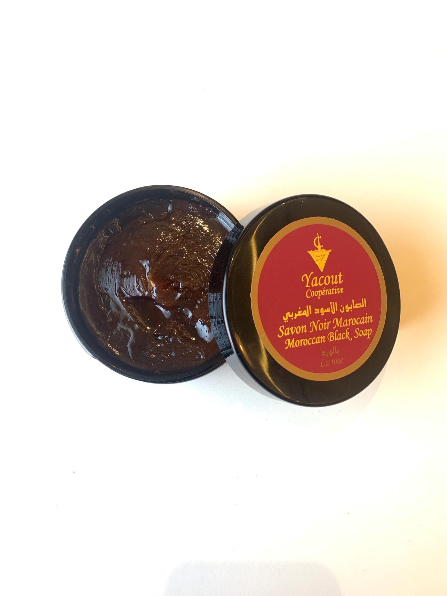 Moroccan Black Soap with Rose Perfume - 100% Natural Organic for Face & Body, Hamam Spa Ritual, Bride Beauty Treatment