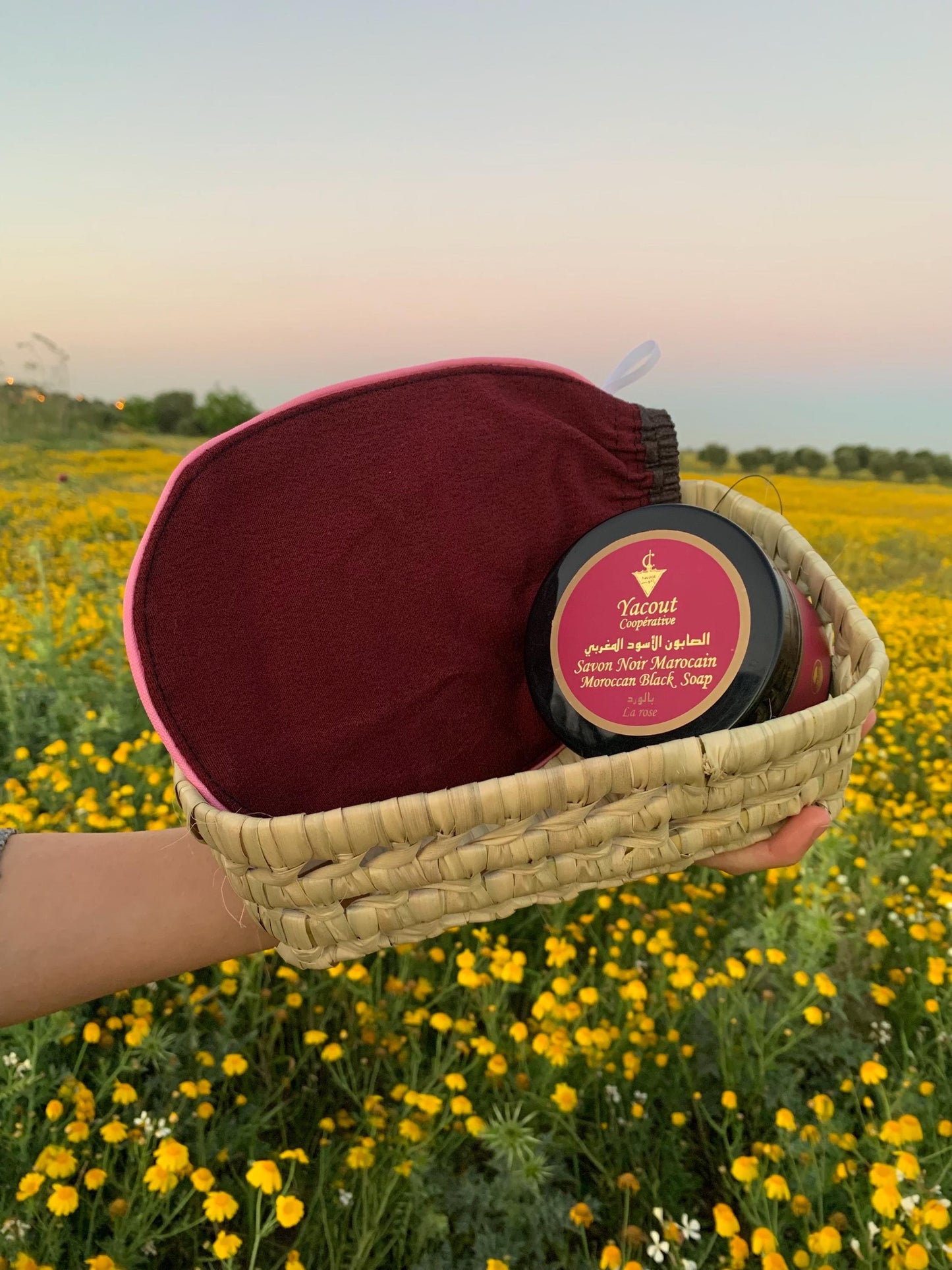 Moroccan Black Soap with Rose Perfume - 100% Natural Organic for Face & Body, Hamam Spa Ritual, Bride Beauty Treatment
