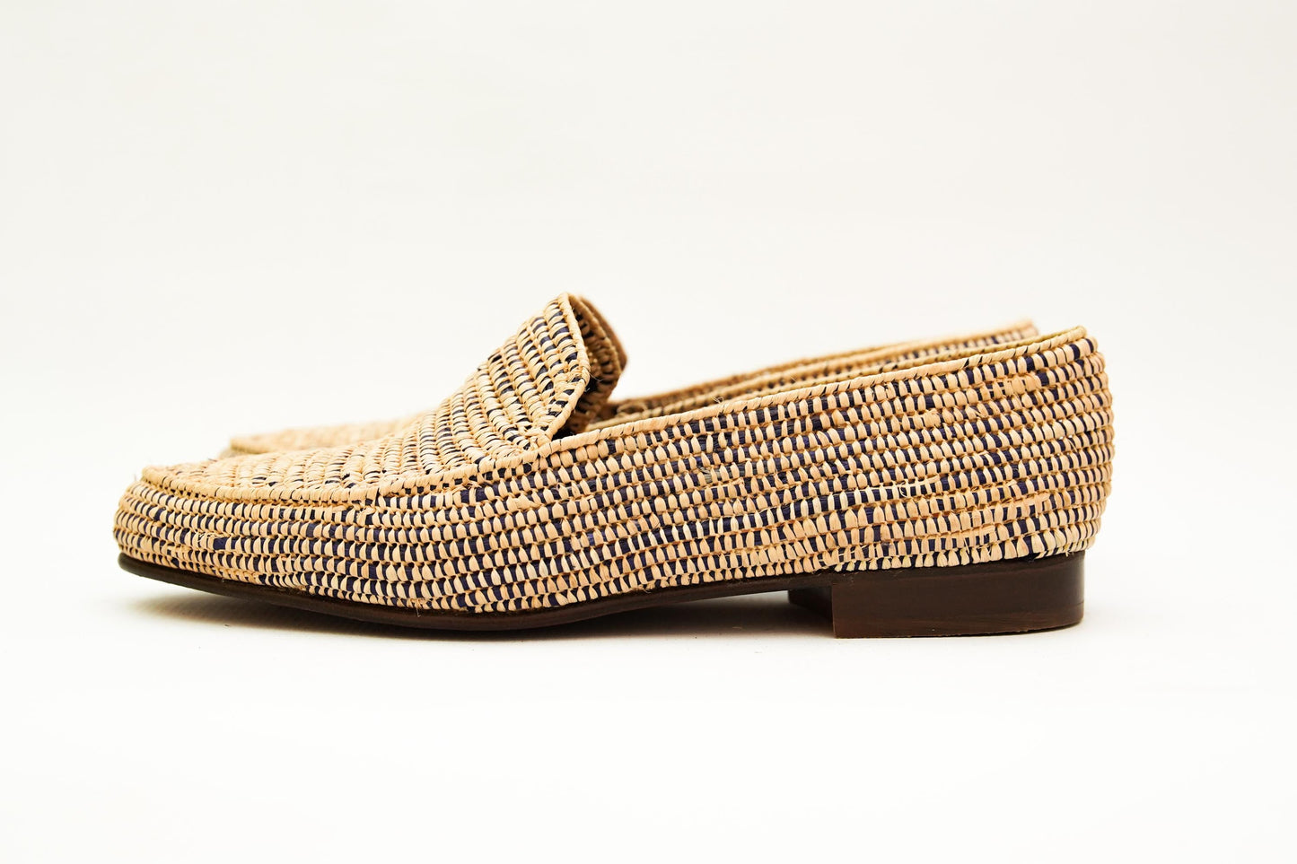 Handwoven Raffia Loafers – Moroccan Unisex Shoes – Natural Slip-On Flats – Boho Artisan Footwear