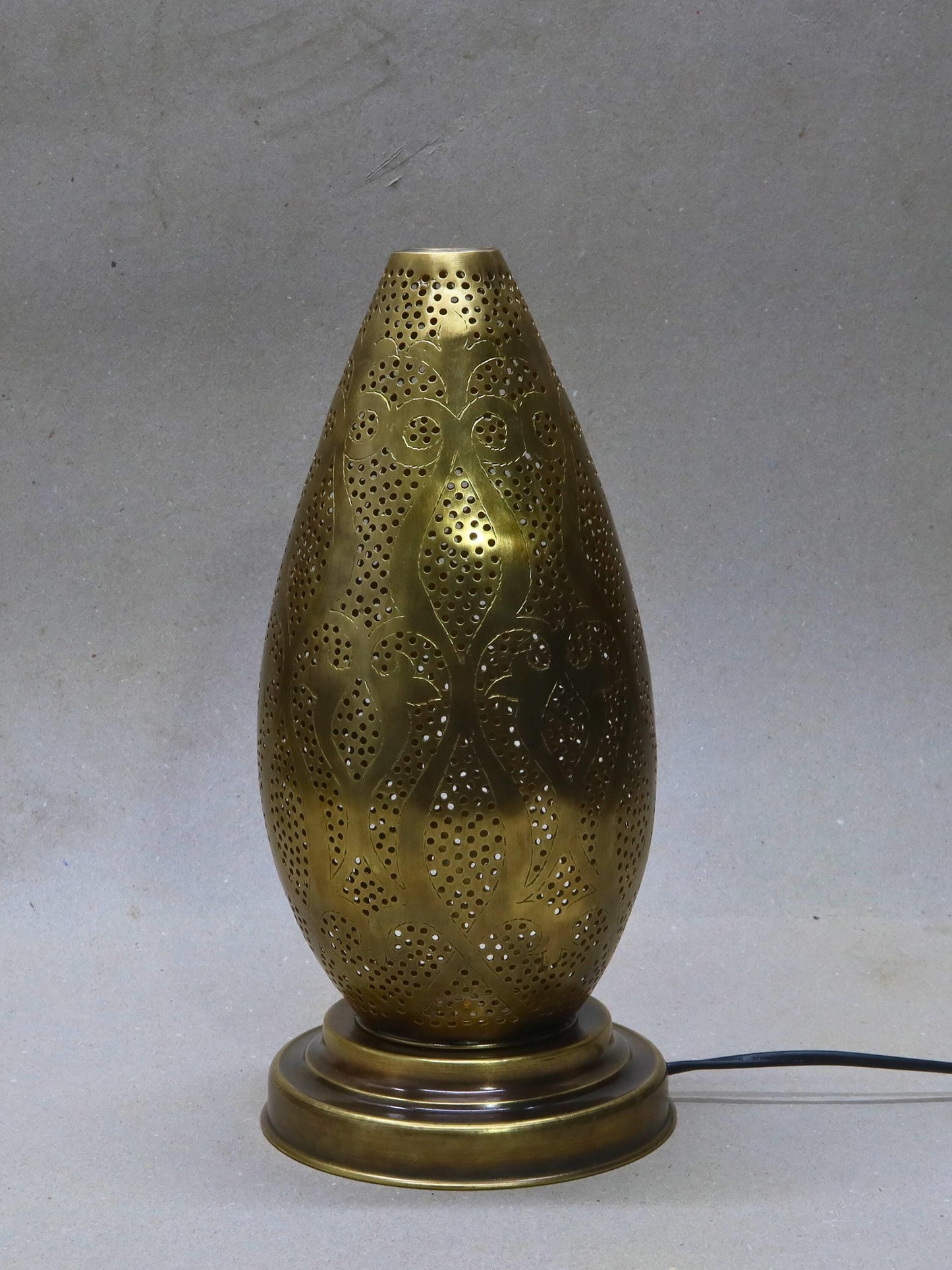 Unlacquered Brass Pierced Table Lamp Unique Design- Floor Lamp, Moroccan Lightingunique Moroccan Decor Light