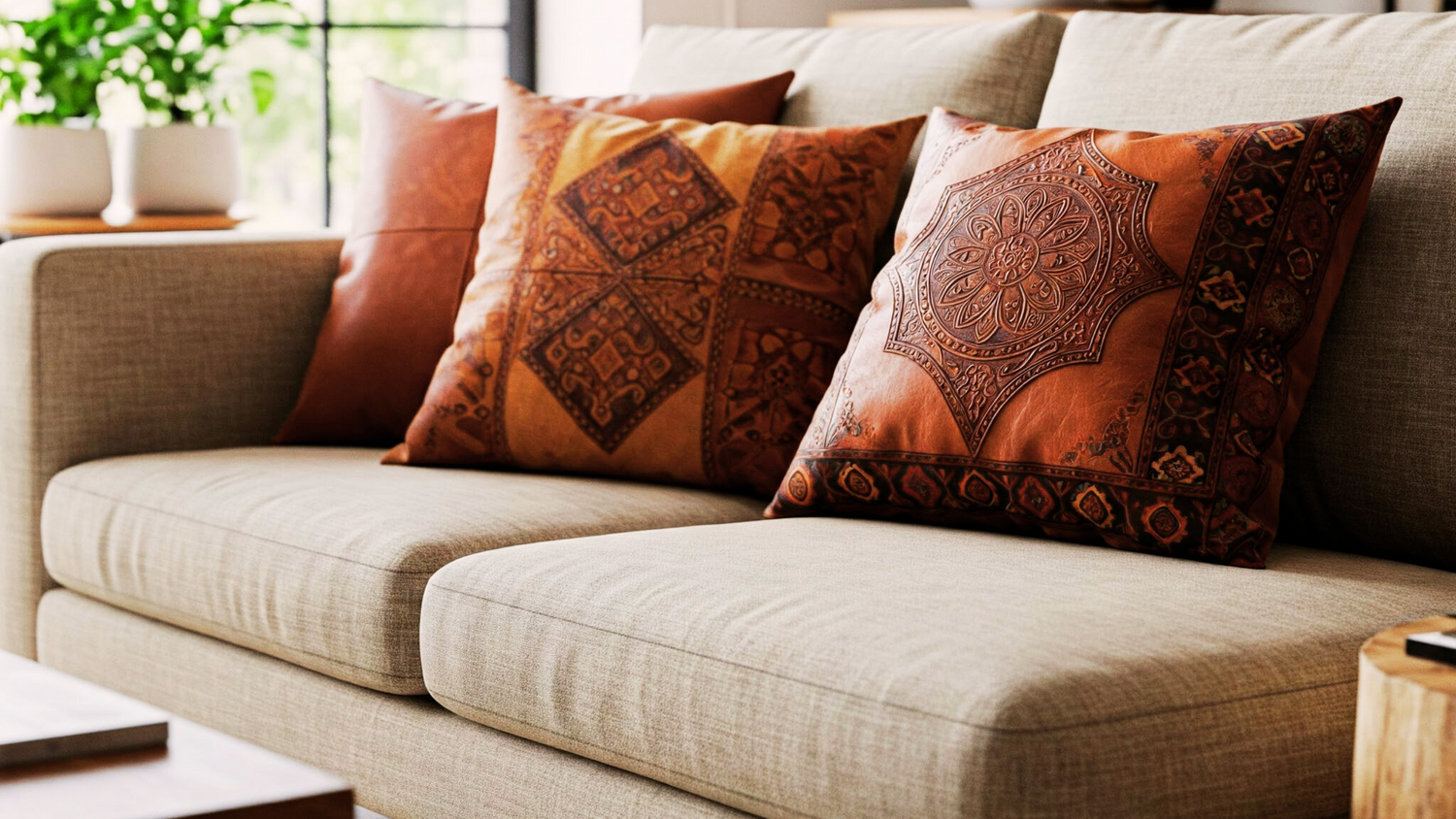 Leather Pillows