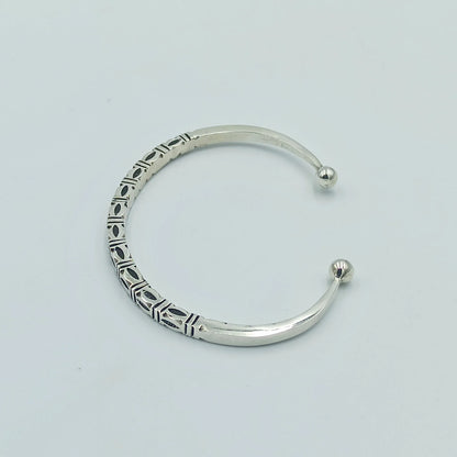 Silver Bracelet Tuareg Jewelery , Tuareg Moroccan Bracelet with Ethnic Tuareg Engraving in 925 Silver, , Unique Jewelry, Mens and Women Gift