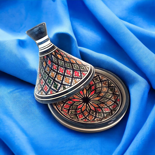 Handcrafted Ceramic Tagine Moroccan Elegance for Stylish Dining Vibrant Glazed Tagine Blue Tagine