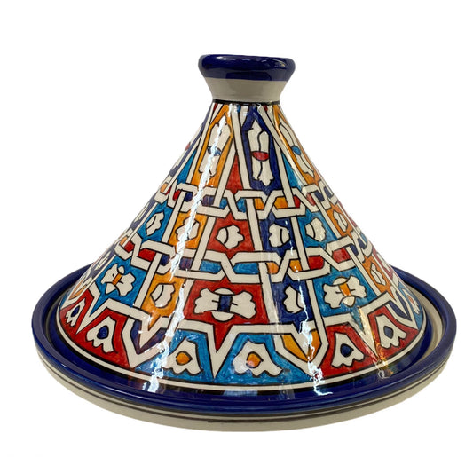Handmade and Hand Painted Fes Ceramic Tagine Dish / Moroccan Tagine Dish / Tagine Dish for Serving Only.