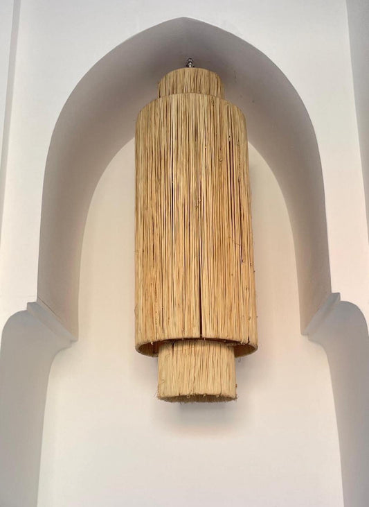 Raffia Pendant Light , Hanging Lamp Shade in Raffia