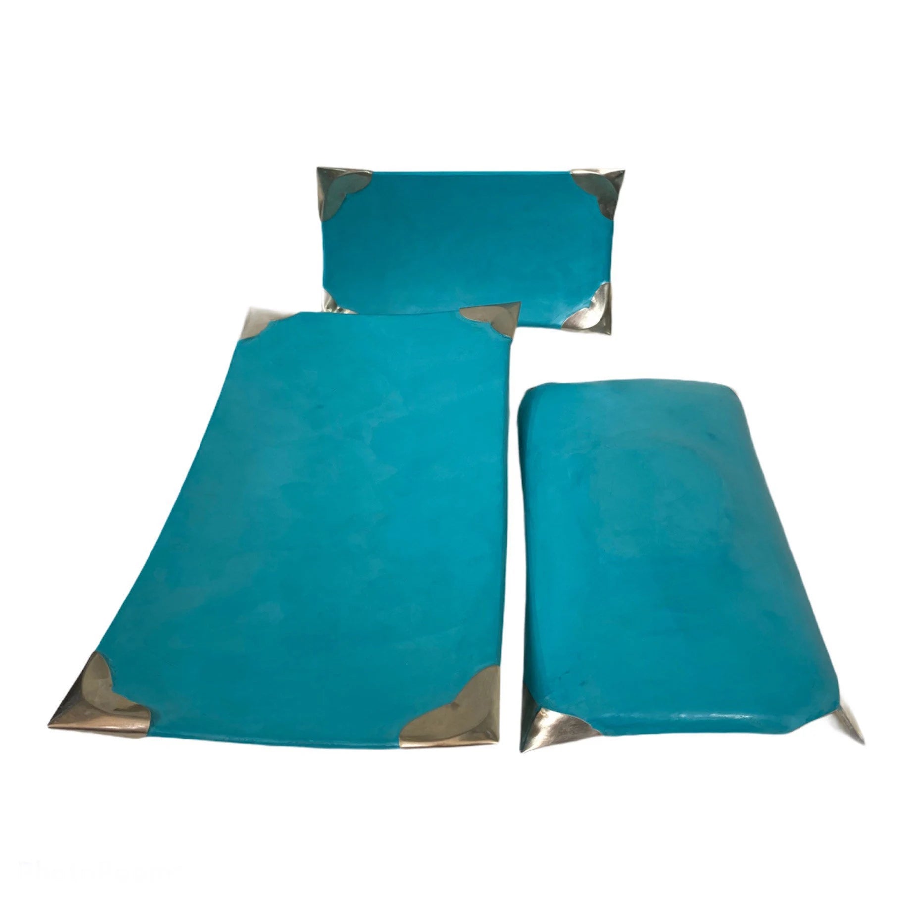 Set of 3 Tadlakt Pottery Tray, Handmade/ Rectangular Tray/ Plain Color Tray/