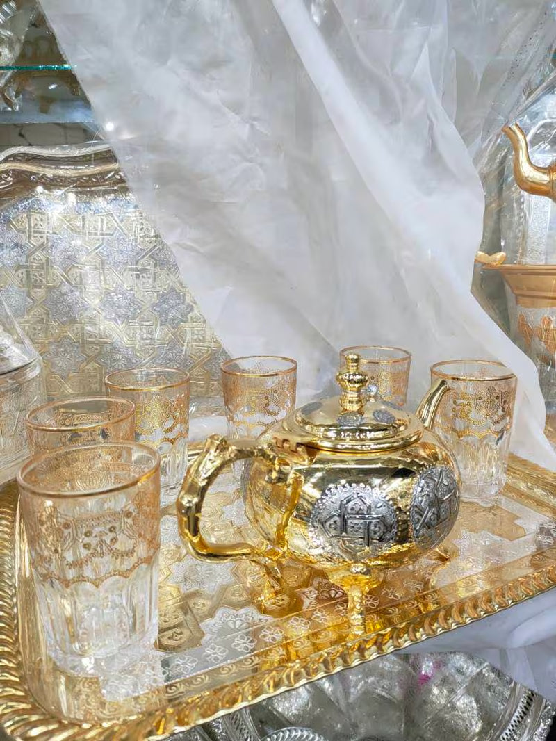 Moroccan Handmade Luxurious Tea Set