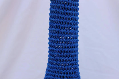Handmade Moroccan Crochet Pendant Light Boho Hanging Lamp Blue Lantern Statement Ceiling Light Chandelier Moroccan Lantern Rustic Lamp
