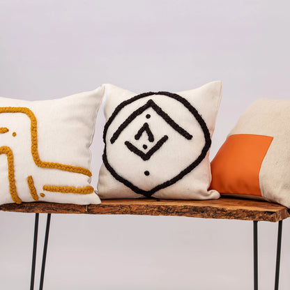 White and Black Moroccan Decorative Pillow - Handmade Pillow -Livingroom Pillow - Bedroom Pillow - Custom Pillow