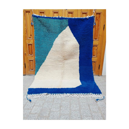 Beni Ourain Rug .Moroccan Azilal Rug Handmade Natural Wool,Berber Carpet Authentic Azilal Area Rug