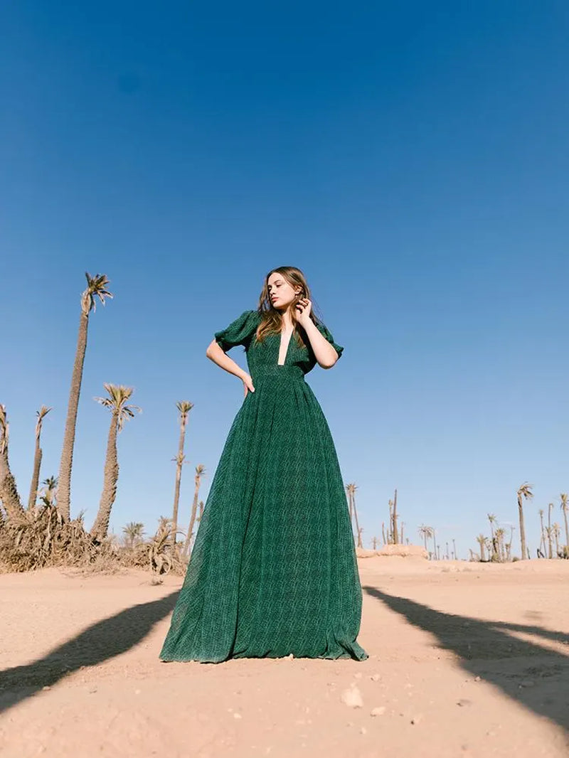 Alexia’S Dress Green & Black Print