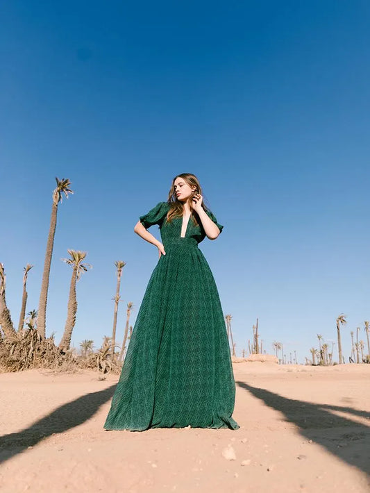Alexia’S Dress Green & Black Print