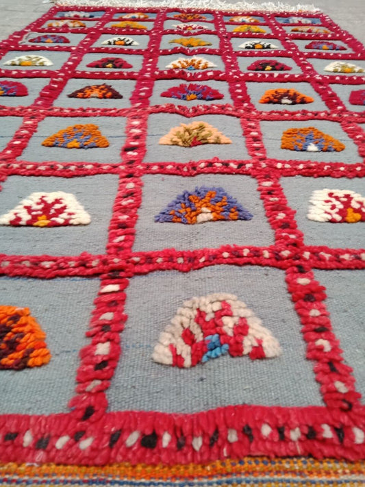 Vintage Rug 3×5 Ft. Moroccan Akhnif Rug, Vintage Berber Rug, Moroccan Kilim, Handmade Wool Rug, Home Decor