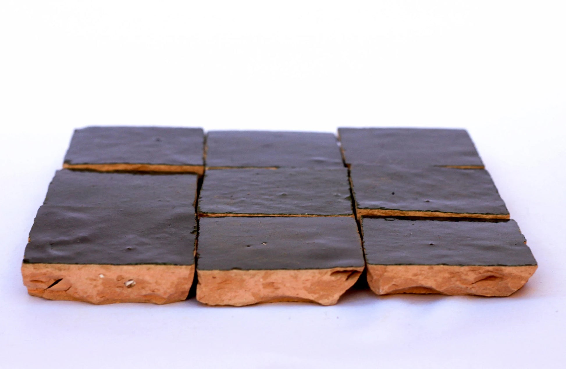 1 Square Foot Black Zellige Tiles Moroccan Tile Handmade Square Fireplace Black Accent Moroccan Tiles Backsplash Bathroom Tiles Zellij