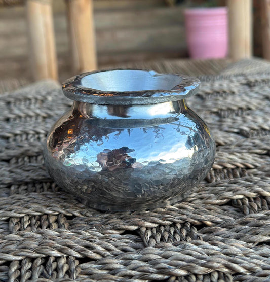 Moroccan Smokeless Ashtray - Silver Metal