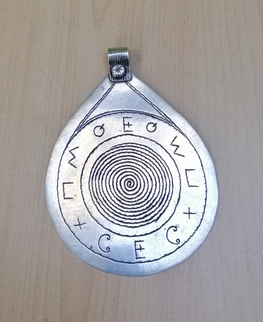 Berber Sterling Silver Pendant, Amazigh, Tifinagh