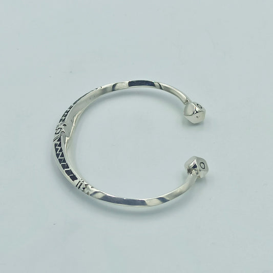 Silver Bracelet Tuareg Jewelery , Tuareg Moroccan Bracelet with Ethnic Tuareg Engraving in 925 Silver, , Unique Jewelry, Mens and Women Gift