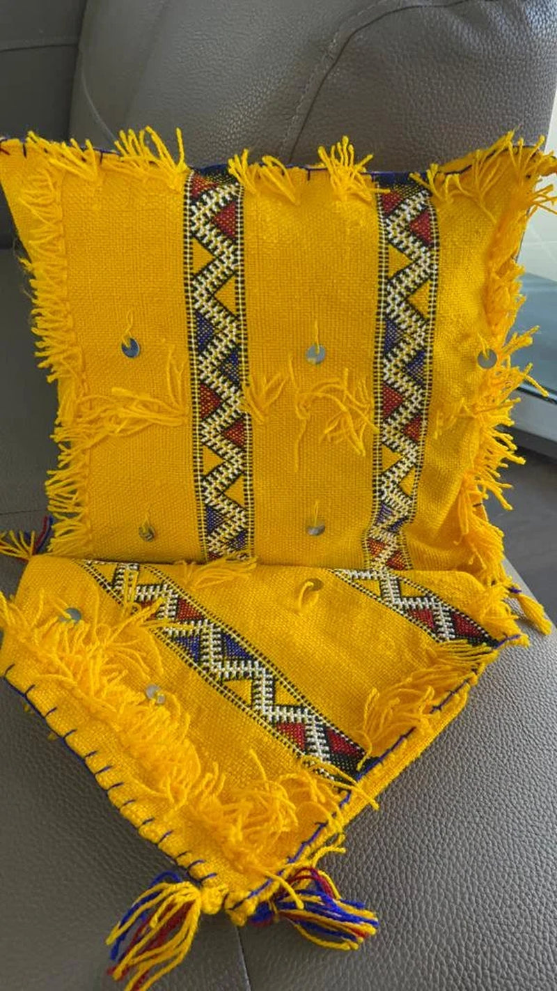 Decorative Cushion. Berber Cushion. Set of 2 Moroccan Handira Pillows, Cushion Cover, Decorative Pillowcase