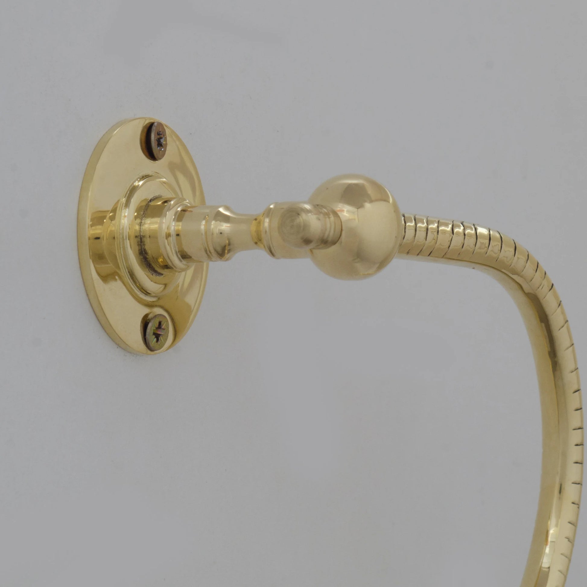 Unlacquered Brass Towel Holder, Towel Hanger, Wall Mount Towel Hook, Hand Engraved Finish