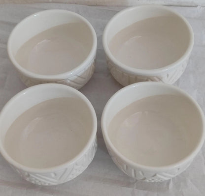 Set of 4 Handmade Moroccan Ceramic Soup,Salad Bowls - Small Ceramic Serving Pottery Bowl for Your Home & Kitchen - Handmade Decorative Gift